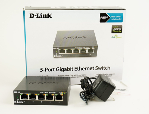 D-Link DGS-105 5-Port Gigabit Switch (Fairly Used)